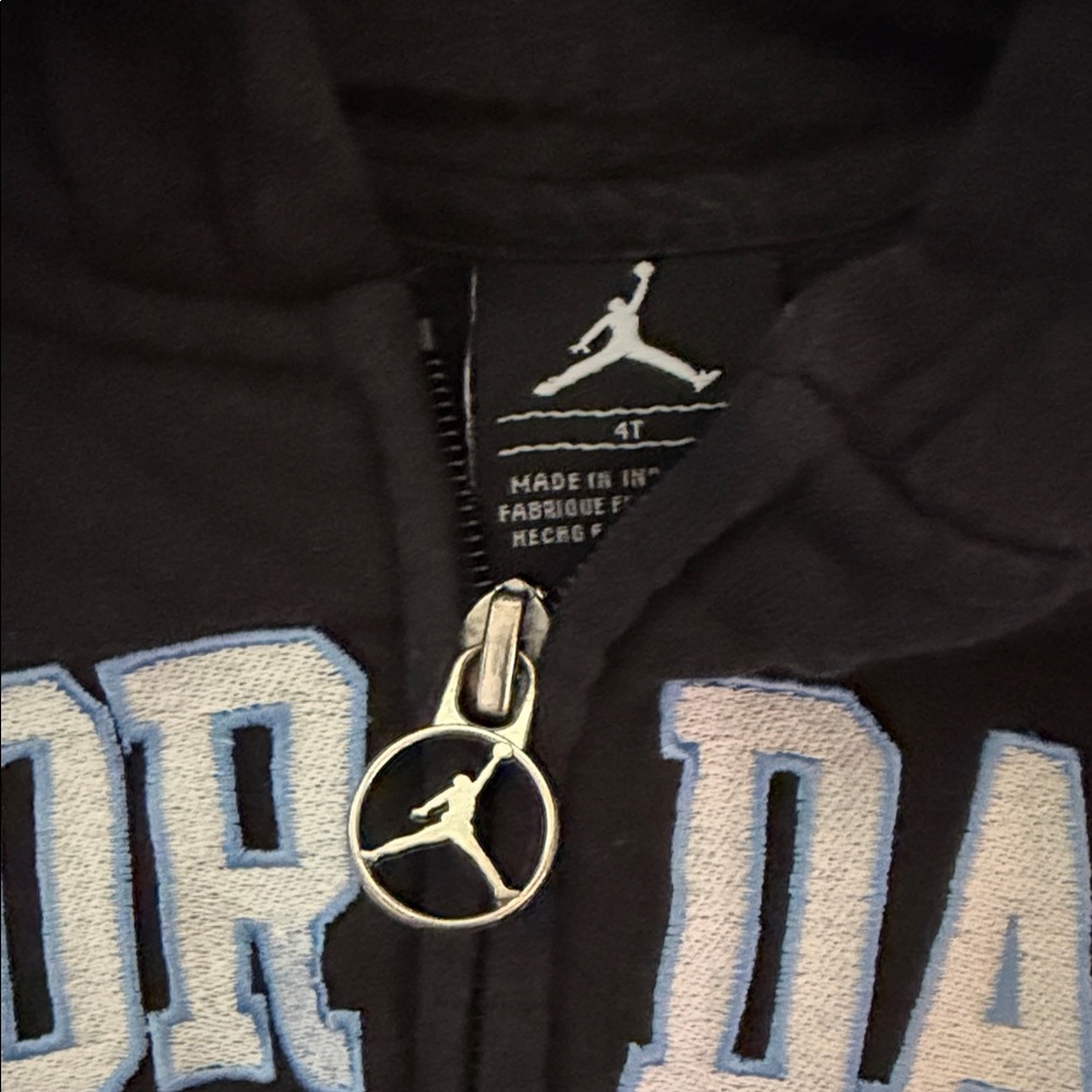 Jordan zip up Kids Hoodie - Blue, Black and Red - Picture 2 of 7